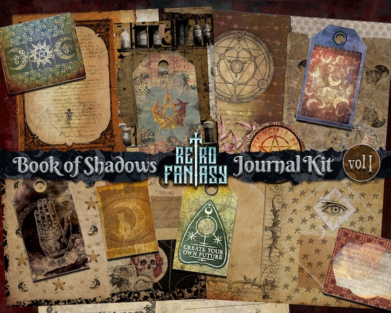 Book of Shadows Junk Journal Kit Printable TEMPLATE for - Etsy