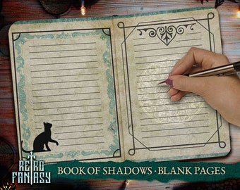 Printable Blank Book of Shadows Pages Vintage Page | Etsy