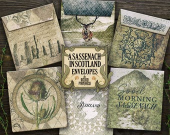 A Sassenach in Scotland Envelopes • Scottish junk envelopes • Scrapbooking • Bookish Journal envelopes