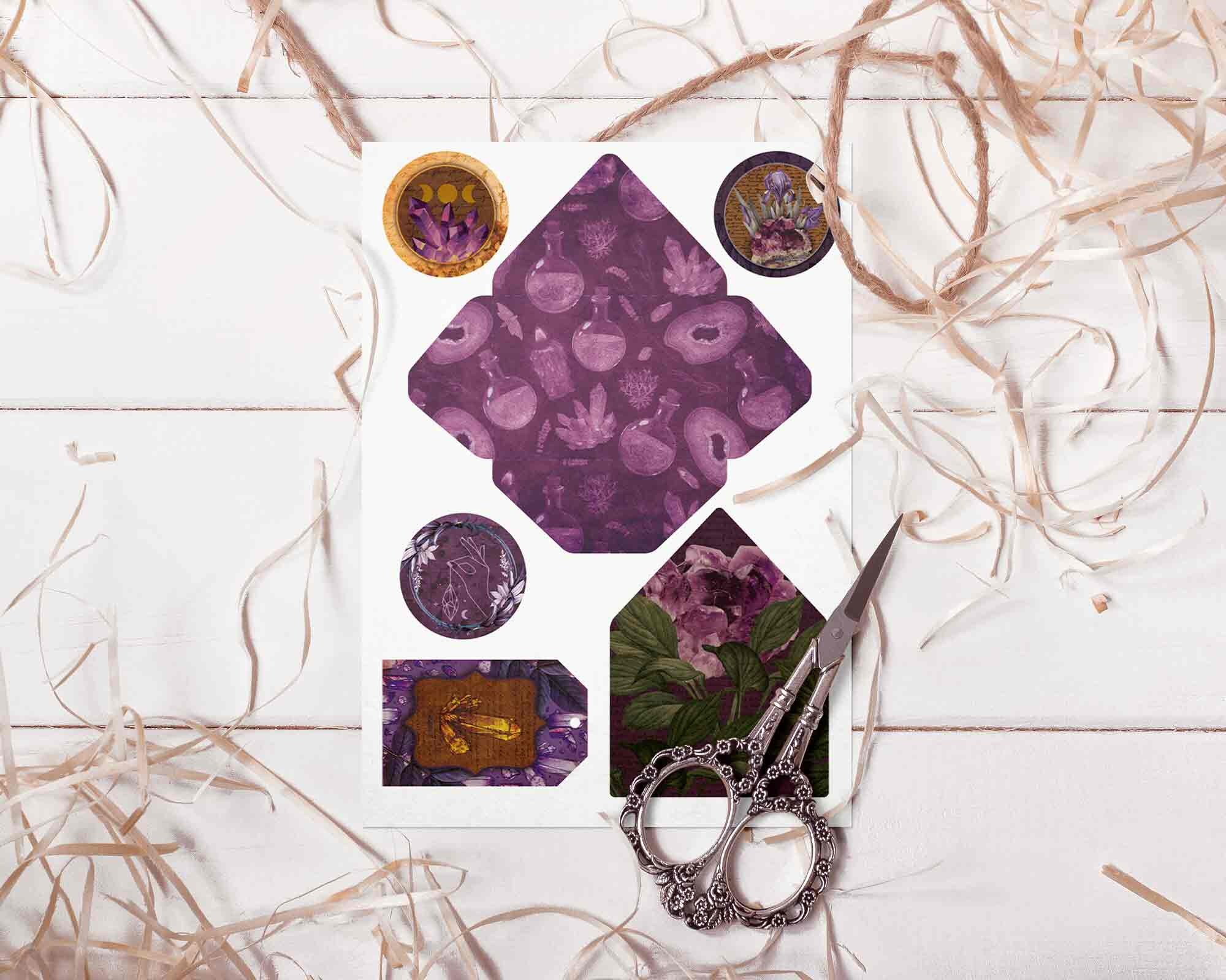 Printable AMETHYST Pages &amp; Ephemera Book of Shadows - Etsy