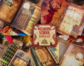 Wizarding School Journal Kit Printable • Journal Pages • Instant Download • Wizard Journal •  Bookish Journal • Scrapbook • Magic Journal