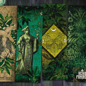 Green Witch Printable Bookmarks • Book of shadows • Magic • Wicca • Journal Bookmark • Grimoire • Book of spells  • WITCHCRAFT • Botanical