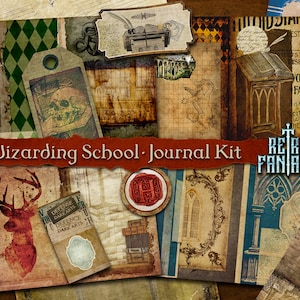 Wizarding School Journal Kit Printable • Journal Pages • Instant Download • Wizard Journal •  Bookish Journal • Scrapbook • Magic Journal