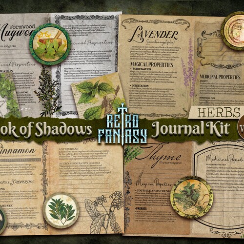 Witchy Printable Bookmarks Book of Shadows Magic Wicca - Etsy