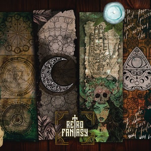 Witchy Printable Bookmarks • Book of shadows • Magic • Wicca • Journal Bookmark • Grimoire • Book of spells