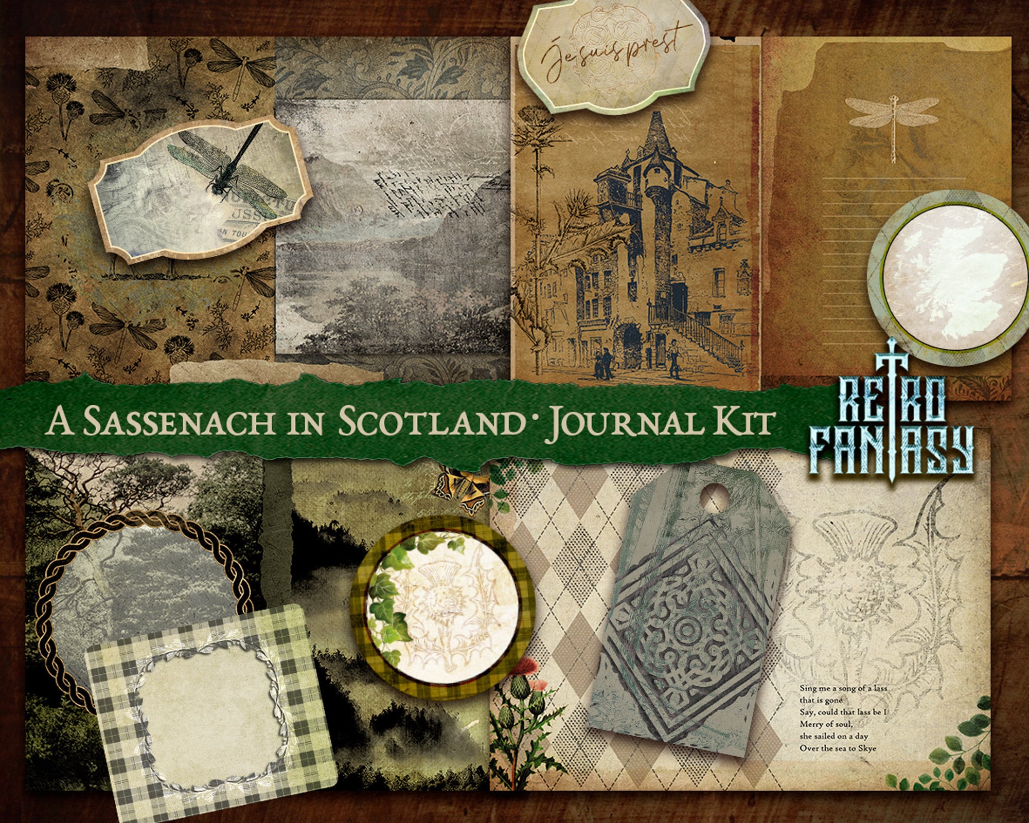 A Sassenach in Scotland Journal Kit Scottish Junk Journal Etsy