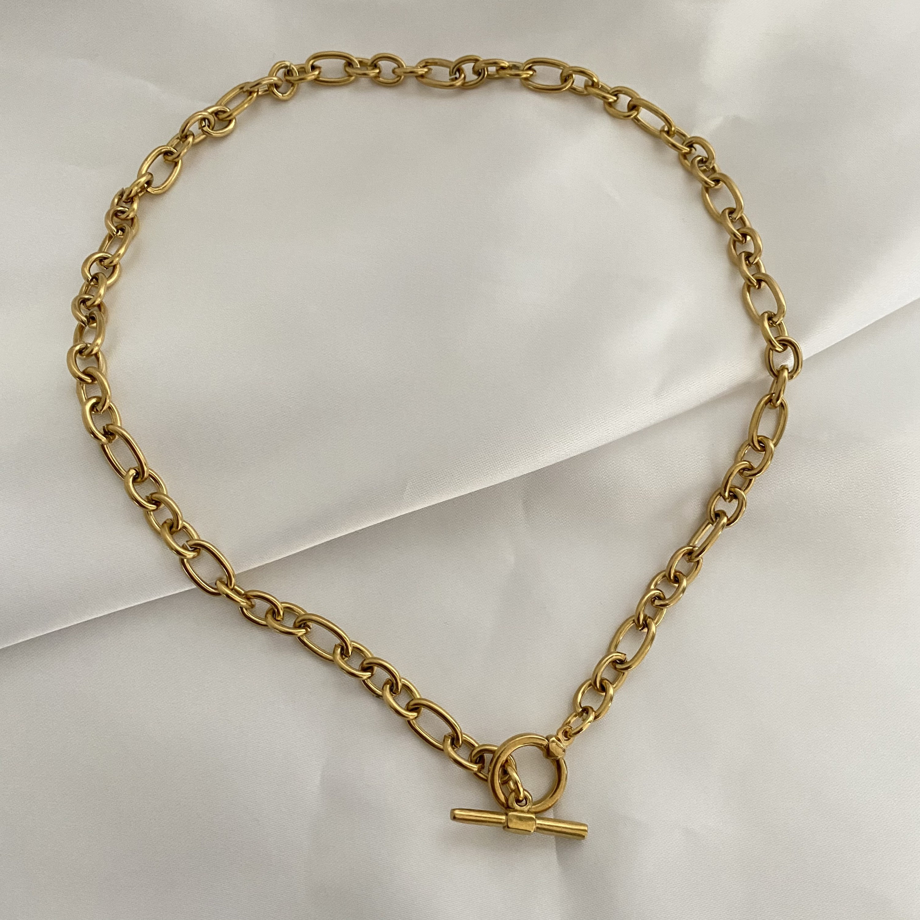 Gold chain necklace non tarnish gold plated chain necklace Etsy