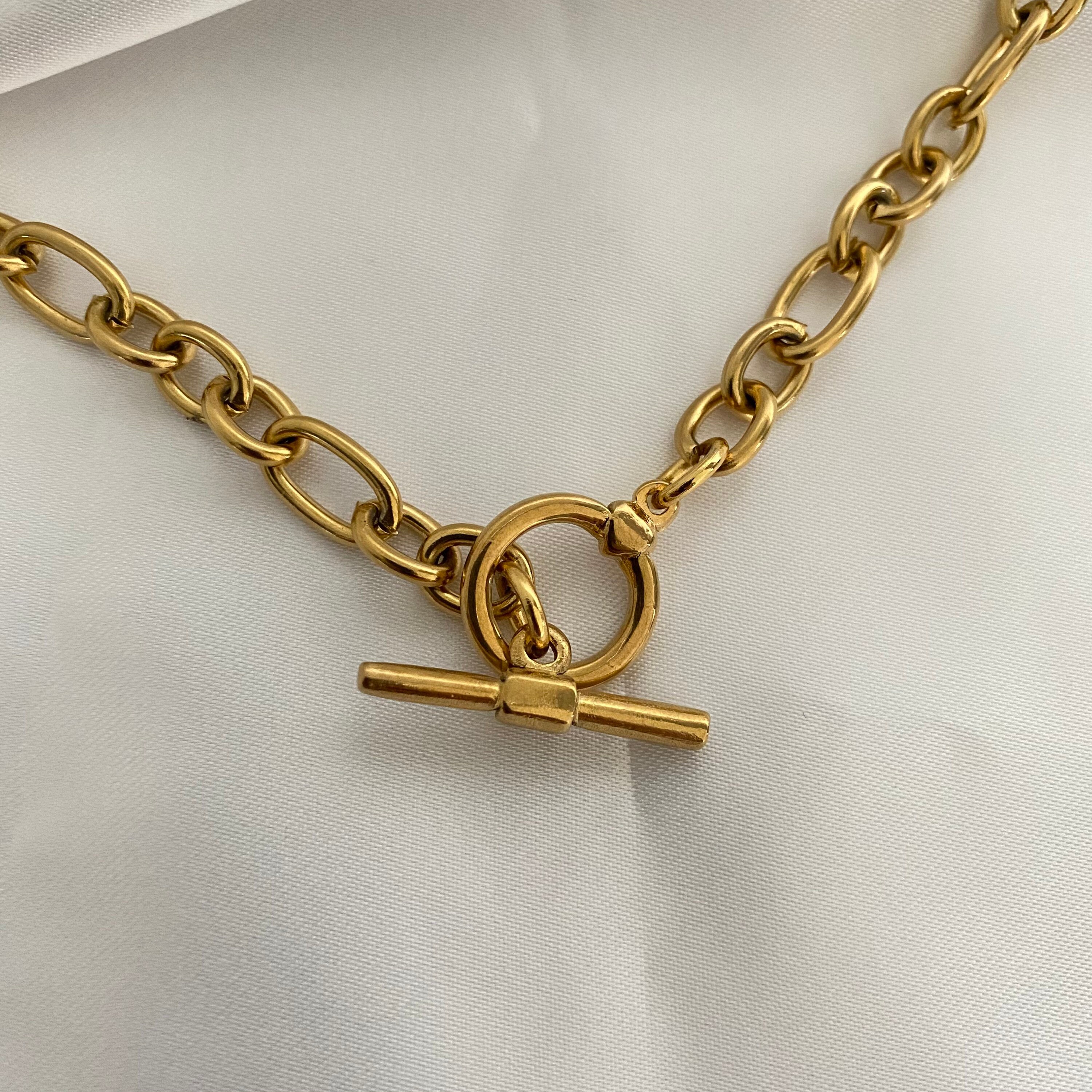 Gold chain necklace non tarnish gold plated chain necklace Etsy