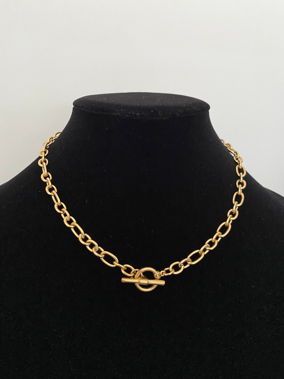 Gold chain necklace non tarnish gold plated chain necklace Etsy