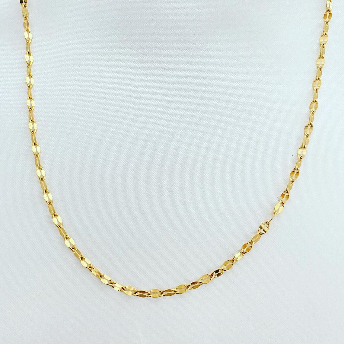 Gold Chain Necklace Non Tarnish Gold Plated Chain Necklace Etsy UK