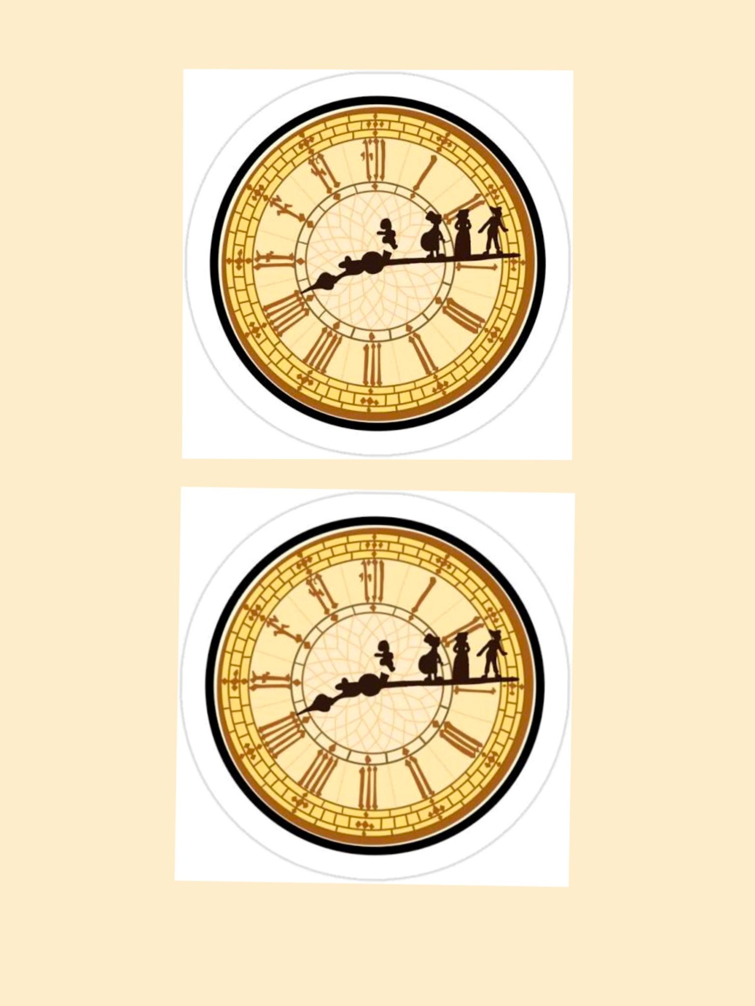Peter Pan Clock Tower Inspired Disney Sticker Vinyl Decal Etsy