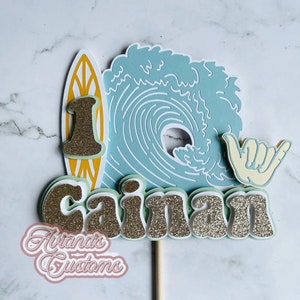 Surfs up 3D Custom Birthday Cake Topper , Surfs Up Birthday Cake Topper , Surfs Up Birthday , 3D Cake Topper , Surfs Up , Cake Topper , Surf