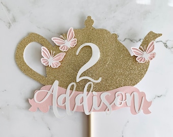 Custom Tea Party Cake Topper , Tea Party , Tea for two Birthday
