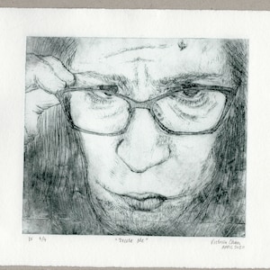 Excuse Me (original drypoint print)