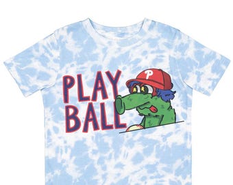 Play Ball Kids Shirt | Philly Baseball Tie Dye Kids Tee