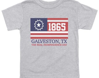 Juneteenth Kids Shirt | 1865 Galveston TX Tee | The Real Independence Day | Black History Tee for Kids | Freedom Day Shirt