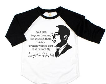 Black History Month Tee | Langston Hughes Kids Shirt