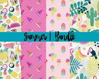 summer bundle #1 vinyl sheets | heat transfer vinyl sheets | 6x6 and 12x12 outdoor cast vinyl sheets | printed vinyl sheets for cutters