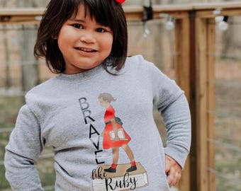 Brave like Ruby Bridges Kids Black History Month Sweatshirt