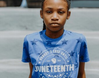 Juneteenth Shirt – “Nobody’s Free Until Everybody’s Free” | Matching Family T-Shirts | Toddler, Youth & Adult Sizes | MMofPhilly