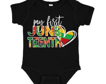 My First Juneteenth Baby Bodysuit | Juneteenth Pan Africa One Piece | Baby Juneteenth Outfit | Infant Freedom Day Top