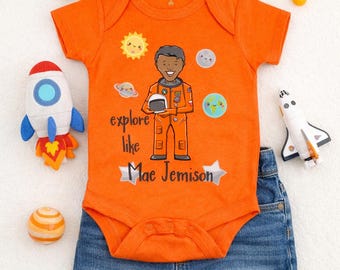 Mae Jemison Baby Bodysuit – Black History Month, STEM Outfit