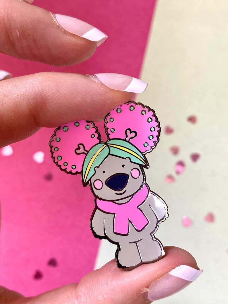 Pinkoala Original Enamel Pin/ Breast Cancer Awareness pin / Cancer support pin/Koala Badge/Australian animals/ Cancer survivor gift image 4