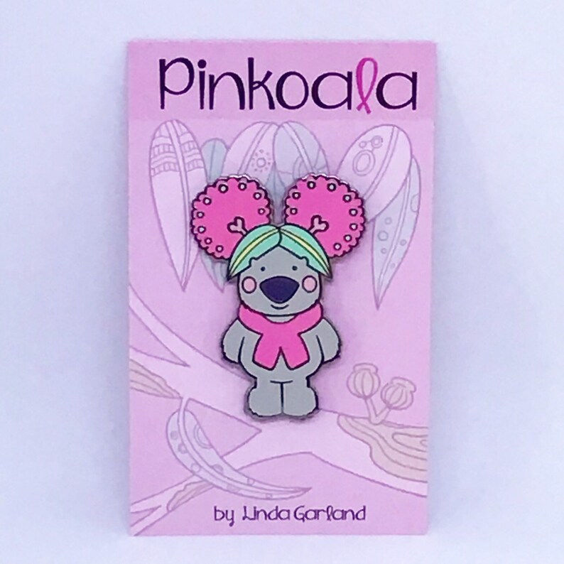 Pinkoala Original Enamel Pin/ Breast Cancer Awareness pin / Cancer support pin/Koala Badge/Australian animals/ Cancer survivor gift image 6