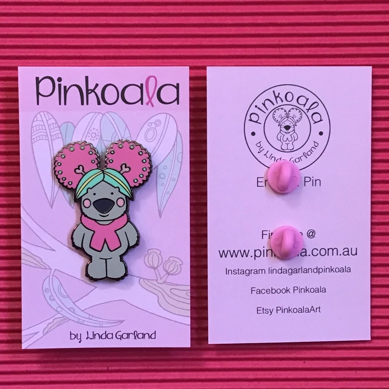 Pinkoala Original Enamel Pin/ Breast Cancer Awareness pin / Cancer support pin/Koala Badge/Australian animals/ Cancer survivor gift image 7