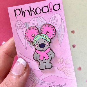 Pinkoala Original Enamel Pin/ Breast Cancer Awareness pin / Cancer support pin/Koala Badge/Australian animals/ Cancer survivor gift image 5