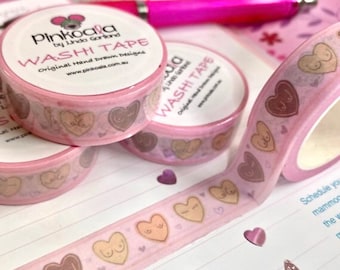 Everybooby Washi Tape / Pinkoala Boobs Washi Tape / Pink Hearts Deco Tape/ Feminist Body Positivity Tape/ Mastectomy Washi Tape