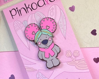 Pinkoala Original Enamel Pin/ Breast Cancer Awareness pin / Cancer support pin/Koala Badge/Australian animals/ Cancer survivor gift