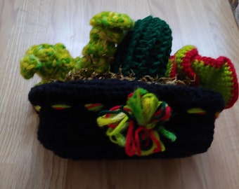 Crochet Succulents Dish Garden.