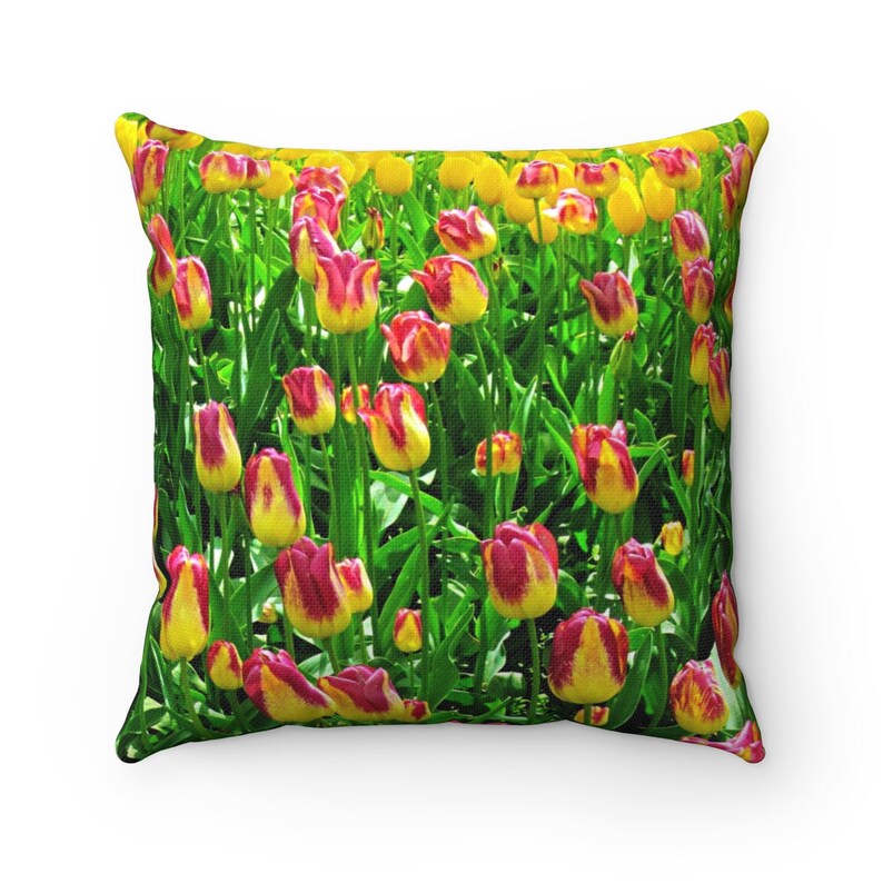 Tulips Pillow Tulip Decor Floral Pillows Colorful Etsy
