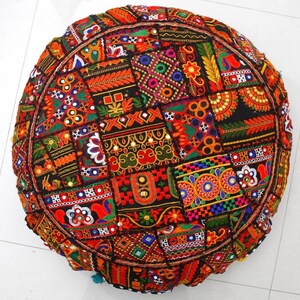 Patchwork gran piso cojín cojín cubierta redonda almohada Boho | Etsy