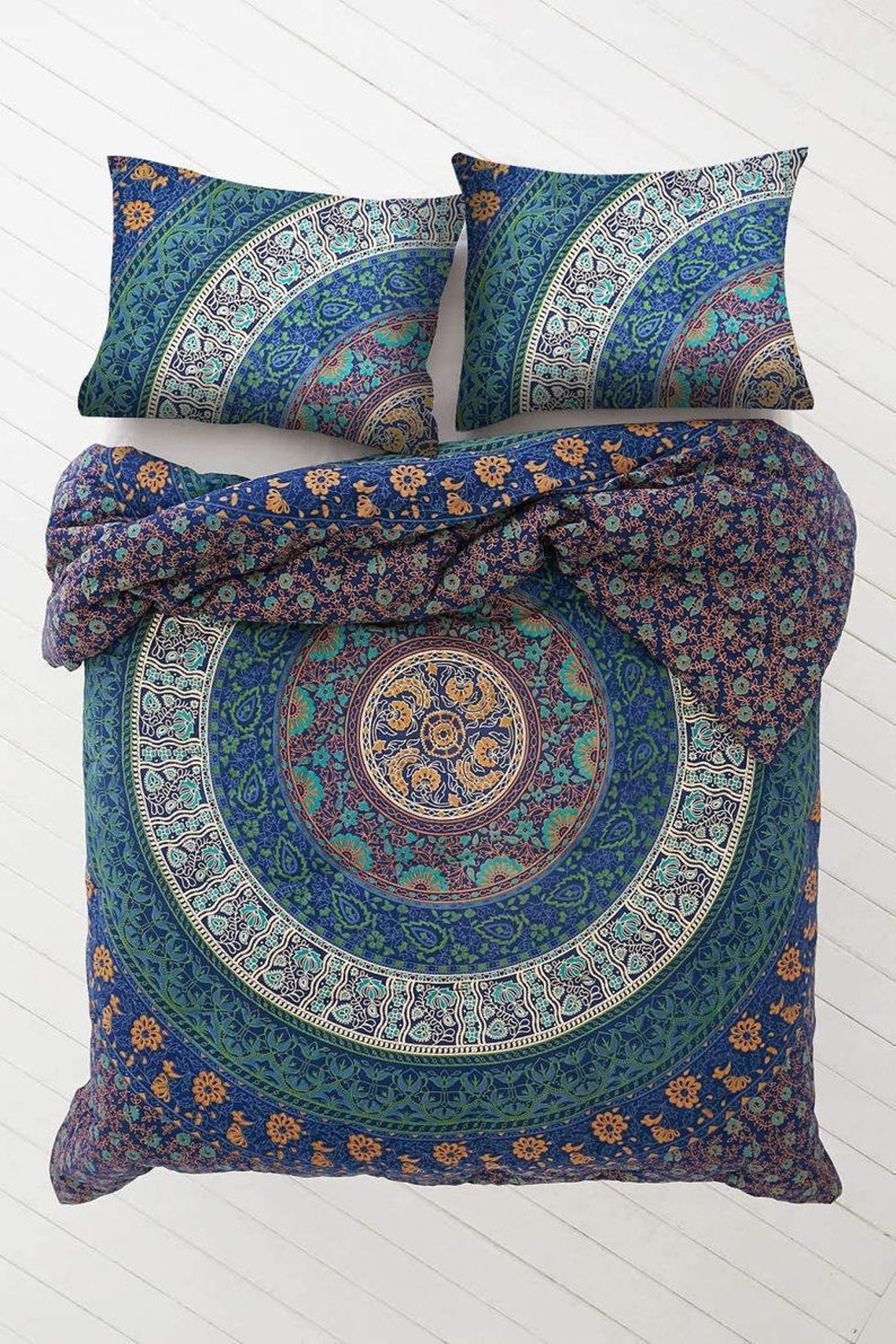 Queen Luxury Bedsure Duvet Cover Set Comforter Hippie Mandala Etsy