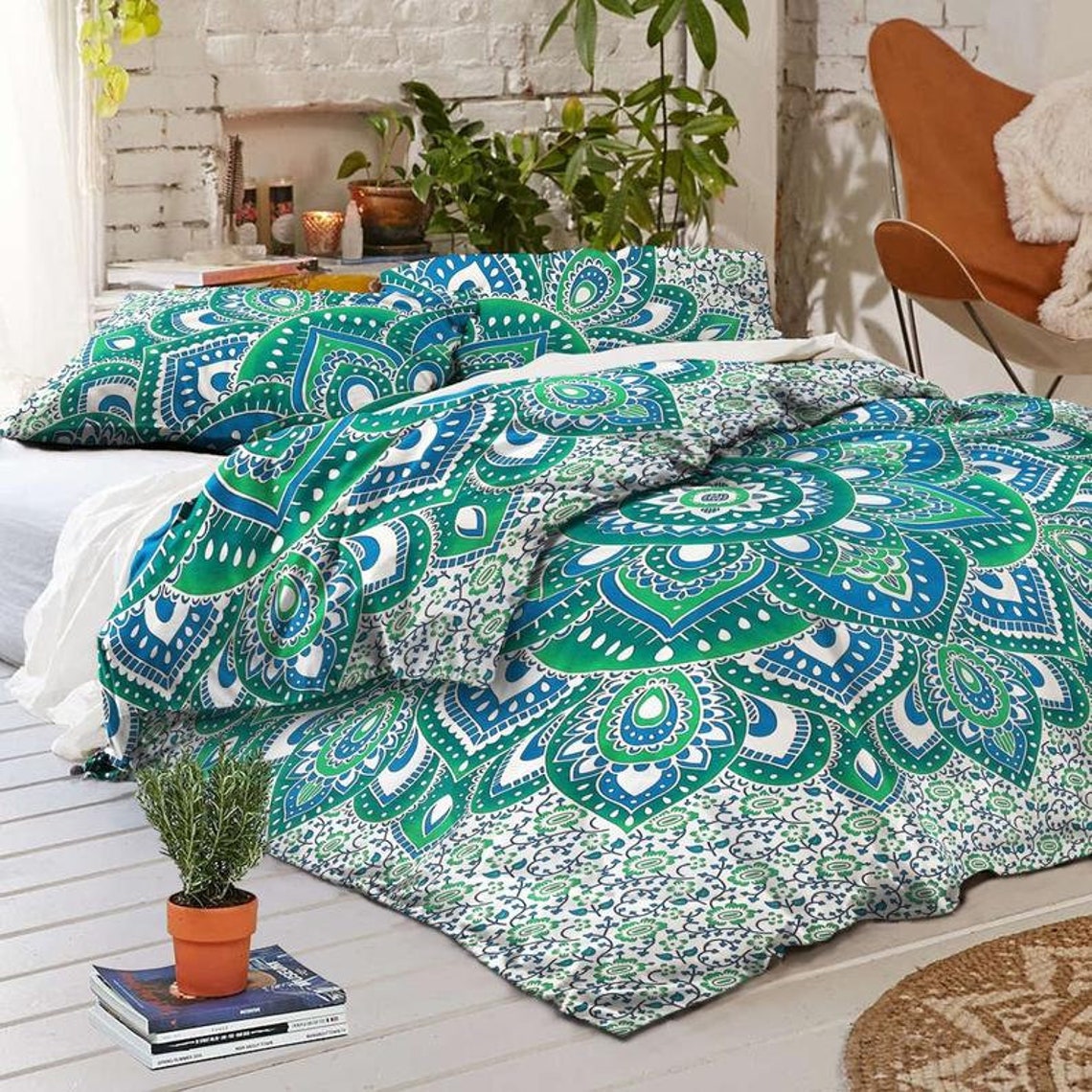 Bedsure Duvet Set Comforter Hippie Outside Multicolored Queen Etsy