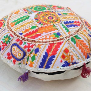 Patchwork gran piso cojín cojín cubierta redonda almohada Boho | Etsy