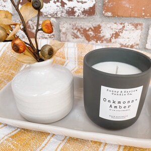 10 oz. “Oakmoss + Amber” - Hand Poured Soy Candle