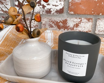 10 oz. “Blood Orange + Grapefruit” - Hand Poured Soy Wax Candle