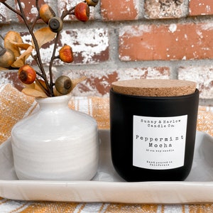 10 oz. &quot;Peppermint Mocha&quot; - Hand Poured Soy Wax Candle
