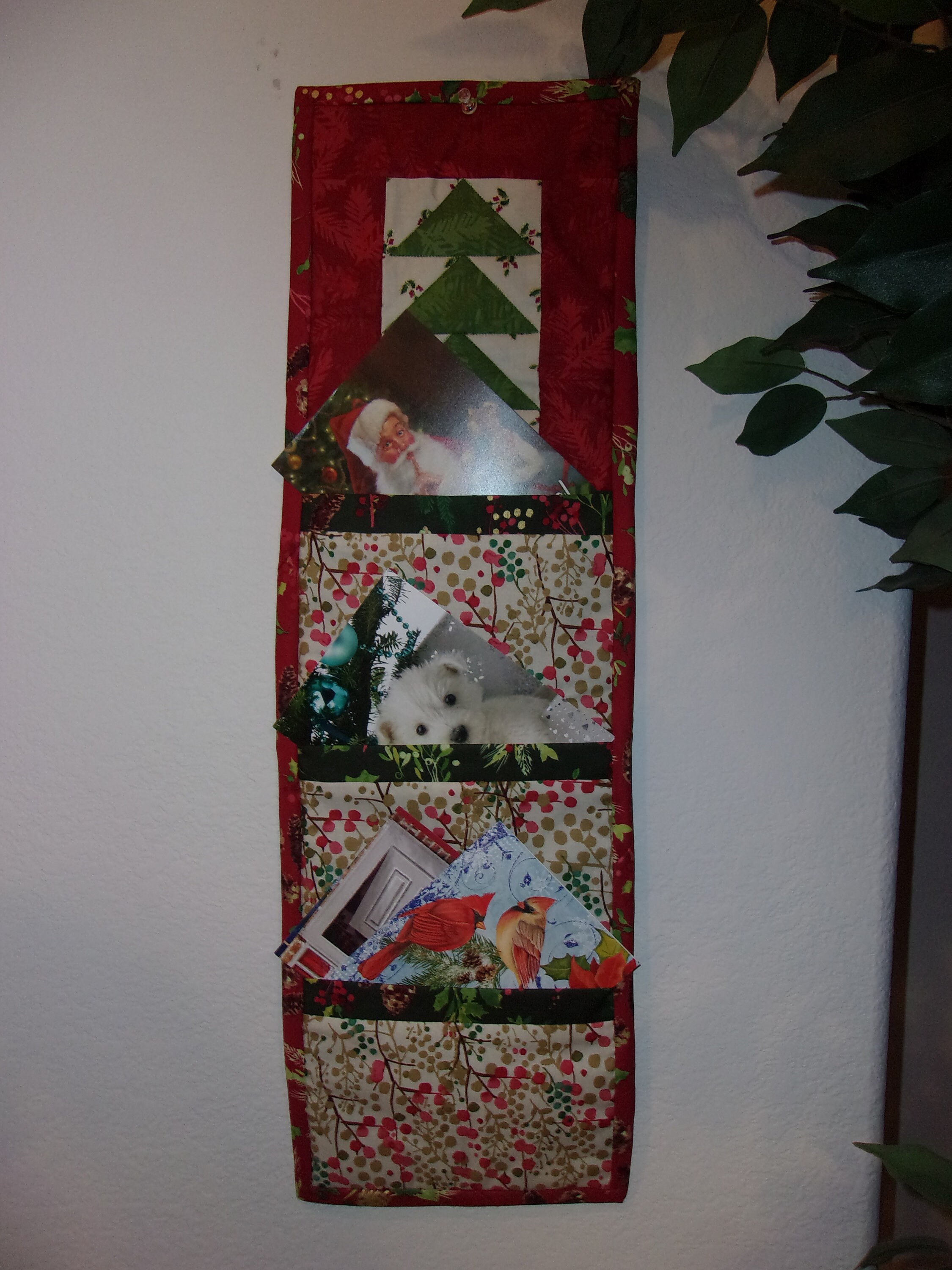 Hanging Card Holder Pockets Christmas Etsy