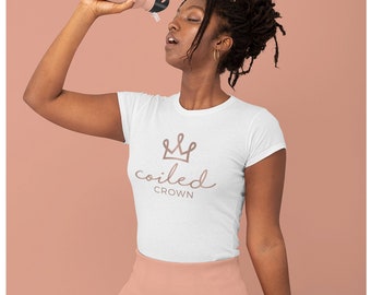 Coiled Crown – Natural Hair T-shirt - Curly Hair Shirt - Curly Girl Tee