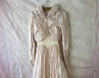 Girls vintage party/flower girl dress & jacket