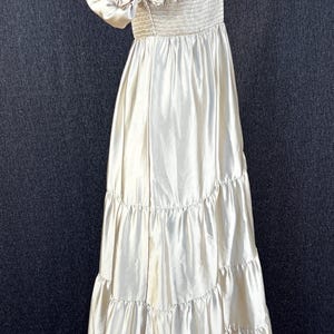 Free People silk off the shoulder gown Size 4 boho image 6