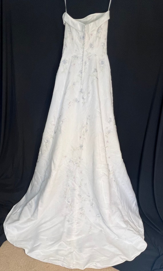 Embroidered gown by David’s Bridal Size 12