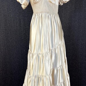 Free People silk off the shoulder gown Size 4 boho image 5