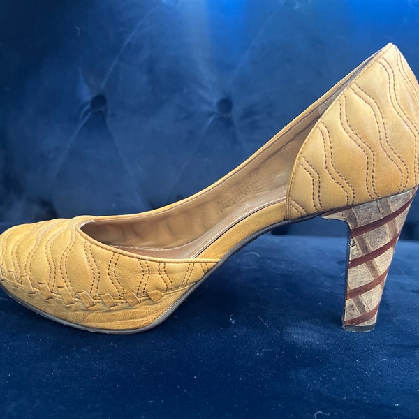 vintage leather d’orsay pumps by Schuler & Sons Size 8.5