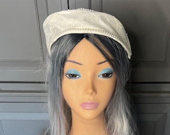 Vintage bridal hat/demi cap