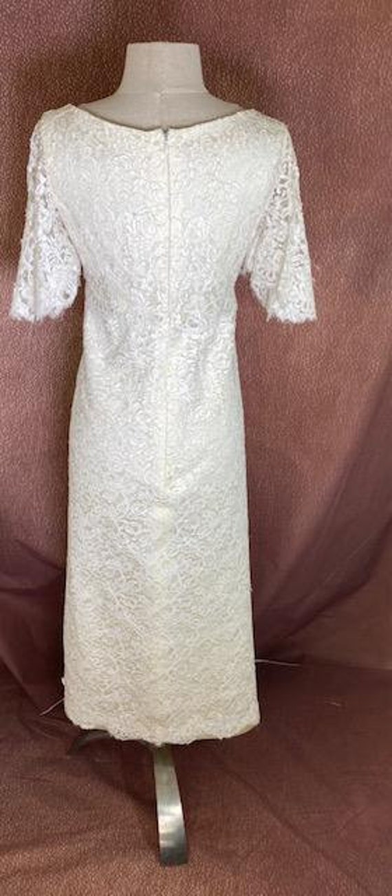 Late 1960's/early 1970's silk lace wedding gown - image 4